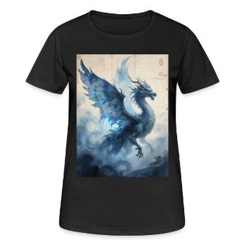 Le Maître des Orages : Yinglong – Déluge - T-shirt respirant Femme - noir - Devant - AI Model Female 172 light (172cm)