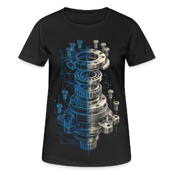 Cutting machine operator CNC router - Women's Breathable T-Shirt - black - Front - AI Model Female 172 light (172cm)