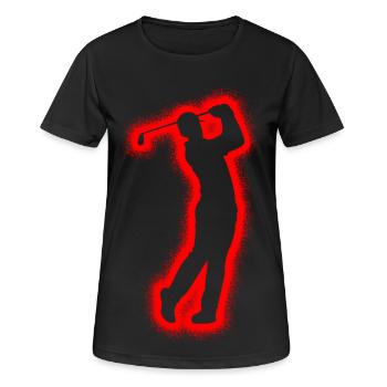 Golfers Golfers Golfers Boys Men Golf - Women's Breathable T-Shirt - black - Front - AI Model Female 172 light (172cm)