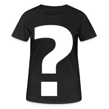 Point d’interrogation | curiosité élégante - T-shirt respirant Femme - noir - Devant - AI Model Female 172 light (172cm)