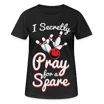 Je prie secrètement pour une scission - T-shirt respirant Femme - noir - Devant - AI Model Female 172 light (172cm)