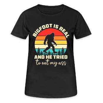 Bigfoot est réel et il a essayé de manger mon - T-shirt respirant Femme - noir - Devant - AI Model Female 172 light (172cm)