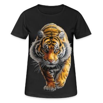 Tiger - Women's Breathable T-Shirt - black - Front - AI Model Female 172 light (172cm)