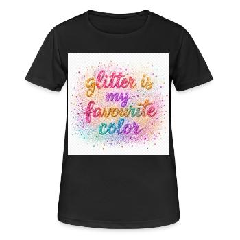Glitzer ist meine Lieblingsfarbe - Frauen T-Shirt atmungsaktiv - Schwarz - Vorne - AI Model Female 172 light (172cm)