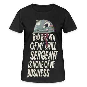 Sergent instructeur Mauvaise haleine - T-shirt respirant Femme - noir - Devant - AI Model Female 172 light (172cm)