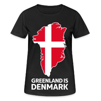 Grönland Dänemark Flagge Landkarte - Frauen T-Shirt atmungsaktiv - Schwarz - Vorne - AI Model Female 172 light (172cm)