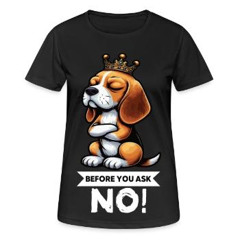 Avant de demander Beagle Beagle Propriétaire de Beagle Beagle Holder - T-shirt respirant Femme - noir - Devant - AI Model Female 172 light (172cm)