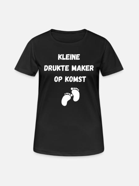 Kleiner Aufstand ist unterwegs - Frauen T-Shirt atmungsaktiv - Schwarz