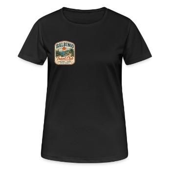 Balbinio Travel Club Vintage Sign - Women's Breathable T-Shirt - black - Front - AI Model Female 172 light (172cm)