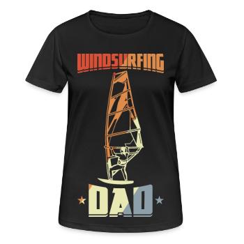Daddy Windsurfing - Women's Breathable T-Shirt - black - Front - AI Model Female 172 light (172cm)