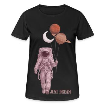 Astronaut - Frauen T-Shirt atmungsaktiv - Schwarz - Vorne - AI Model Female 172 light (172cm)