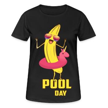 Banane Cool Pool - T-shirt respirant Femme - noir - Devant - AI Model Female 172 light (172cm)