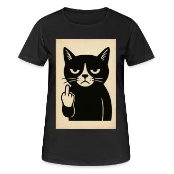 Chaton - T-shirt respirant Femme - noir - Devant - AI Model Female 172 light (172cm)