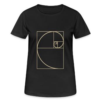 Nombre d’or – Esthétique mathématique à porter - T-shirt respirant Femme - noir - Devant - AI Model Female 172 light (172cm)