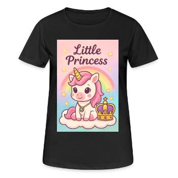 Petite Licorne Princesse - T-shirt respirant Femme - noir - Devant - AI Model Female 172 light (172cm)