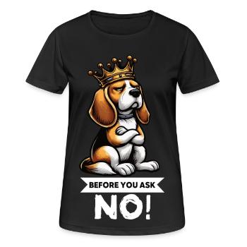 Avant de demander Beagle Beagle Propriétaire de Beagle Beagle Holder - T-shirt respirant Femme - noir - Devant - AI Model Female 172 light (172cm)