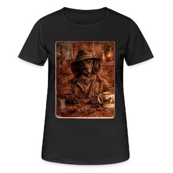 Der Forstrat - Alpenländische Dachsbracke - Frauen T-Shirt atmungsaktiv - Schwarz - Vorne - AI Model Female 172 light (172cm)