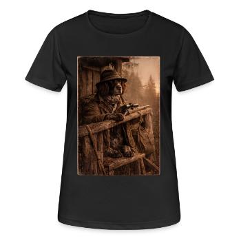 Evening Hide - German Longhair - Women's Breathable T-Shirt - black - Front - AI Model Female 172 light (172cm)