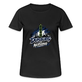 Duisbourg ou rien - T-shirt respirant Femme - noir - Devant - AI Model Female 172 light (172cm)