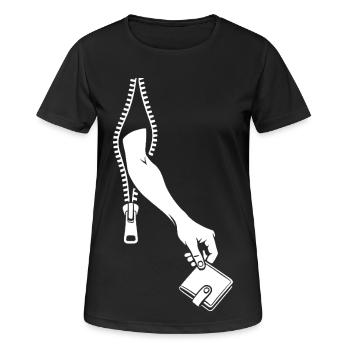 pickpocket - T-shirt respirant Femme - noir - Devant - AI Model Female 172 light (172cm)