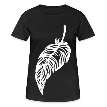 La plume blanche - T-shirt respirant Femme - noir - Devant - AI Model Female 172 light (172cm)