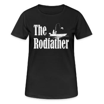 T-shirt graphique Rodfather Pêcheur - T-shirt respirant Femme - noir - Devant - AI Model Female 172 light (172cm)