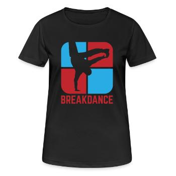 Breakdance B-Boy Streetdance Design Hip Hop Dance - Frauen T-Shirt atmungsaktiv - Schwarz - Vorne - AI Model Female 172 light (172cm)