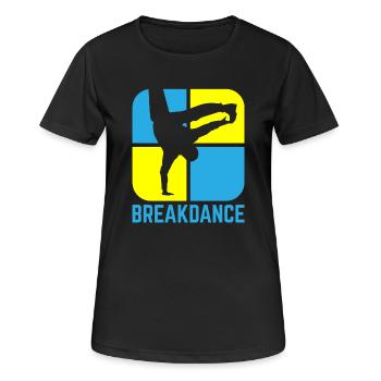 Breakdance B-Boy Streetdance Design Hip Hop Dance - Frauen T-Shirt atmungsaktiv - Schwarz - Vorne - AI Model Female 172 light (172cm)