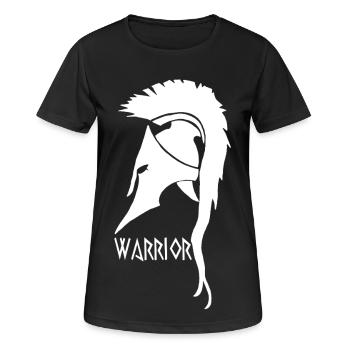 Antiker weißer Kriegerhelm - Frauen T-Shirt atmungsaktiv - Schwarz - Vorne - AI Model Female 172 light (172cm)
