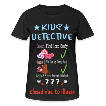 Kinder Detektiv - Frauen T-Shirt atmungsaktiv - Schwarz - Vorne - AI Model Female 172 light (172cm)