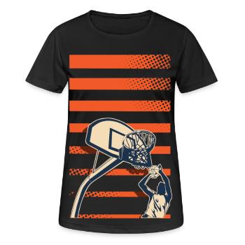 Basketball Basketballer - Frauen T-Shirt atmungsaktiv - Schwarz - Vorne - AI Model Female 172 light (172cm)