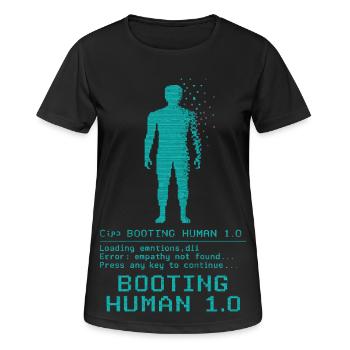 Erreur d’empathie de démarrage de Human 1.0 - T-shirt respirant Femme - noir - Devant - AI Model Female 172 light (172cm)