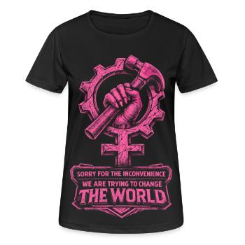 Feminism Feminist Feminist - Women's Breathable T-Shirt - black - Front - AI Model Female 172 light (172cm)