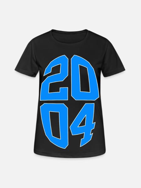 22 ÅR 2004 22-ÅRS FØDSELSDAG - Dame T-shirt svedtransporterende - sort