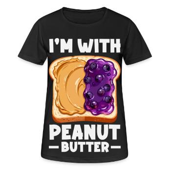 Erdnussbutter & Marmelade Partnerlook Design - Frauen T-Shirt atmungsaktiv - Schwarz - Vorne - AI Model Female 172 light (172cm)
