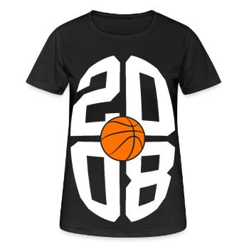 JAHRGANG 2008 BASKETBALL 18. GEBURTSTAG - Frauen T-Shirt atmungsaktiv - Schwarz - Vorne - AI Model Female 172 light (172cm)
