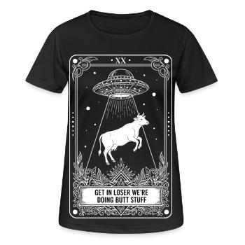 Lustiges Meme-Tarotkarten-Loser-Po-Witz - Frauen T-Shirt atmungsaktiv - Schwarz - Vorne - AI Model Female 172 light (172cm)