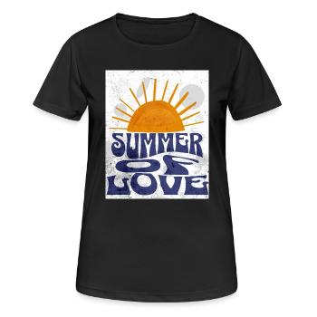 Été de l’amour - T-shirt respirant Femme - noir - Devant - AI Model Female 172 light (172cm)
