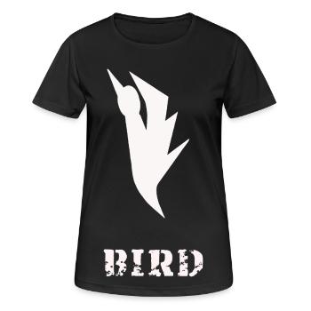 T-shirt Logo officiel de la marque BIRD - T-shirt respirant Femme - noir - Devant - AI Model Female 172 light (172cm)