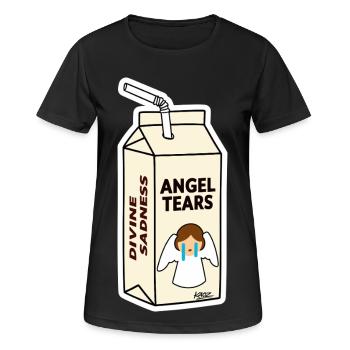 Carton des Larmes d’Ange - T-shirt respirant Femme - noir - Devant - AI Model Female 172 light (172cm)