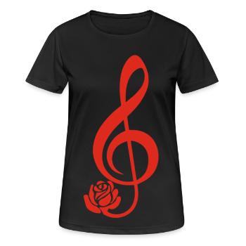 Roter Erdenschlüssel in voller Blüte - Frauen T-Shirt atmungsaktiv - Schwarz - Vorne - AI Model Female 172 light (172cm)