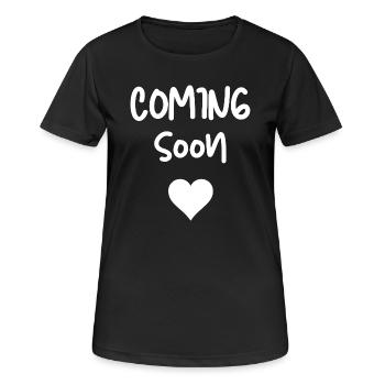 Coming Soon Heart - Women's Breathable T-Shirt - black - Front - AI Model Female 172 light (172cm)