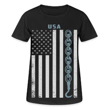 Service de dépannage - T-shirt respirant Femme - noir - Devant - AI Model Female 172 light (172cm)