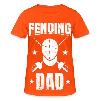 Fencing Daddy - Women's Breathable T-Shirt - neon orange - Front - AI Model Female 172 dark (172cm)