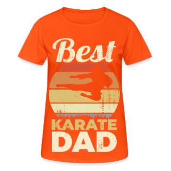 Best Karate Dad - Women's Breathable T-Shirt - neon orange - Front - AI Model Female 172 dark (172cm)