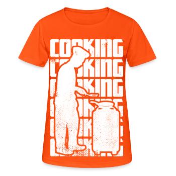 Cuisine - T-shirt respirant Femme - orange néon - Devant - AI Model Female 172 dark (172cm)
