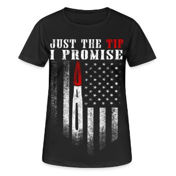 Just the Tip USA Flag - Women's Breathable T-Shirt - black - Front - AI Model Female 172 light (172cm)