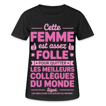 Departure Co-worker New Job Retirement - Women's Breathable T-Shirt - black - Front - AI Model Female 172 light (172cm)