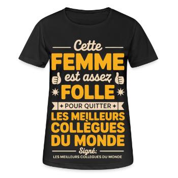 Departure Co-worker New Job Retirement - Women's Breathable T-Shirt - black - Front - AI Model Female 172 light (172cm)