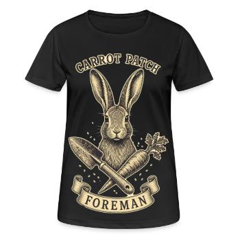 CONTREMAÎTRE DU CHAMP DE CAROTTES - T-shirt respirant Femme - noir - Devant - AI Model Female 172 light (172cm)